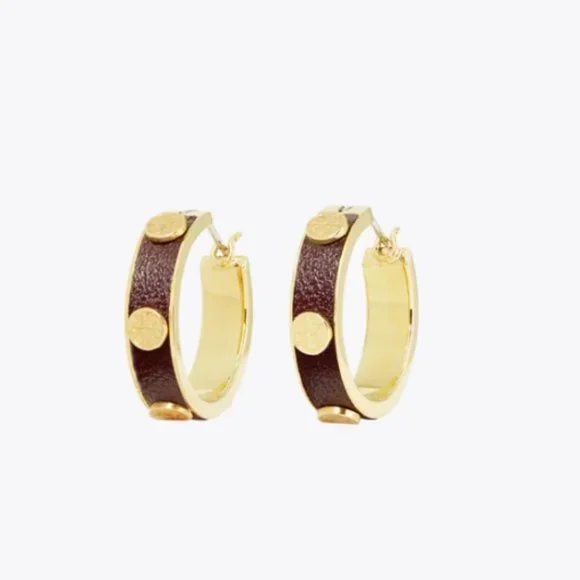 Tory Burch Miller Stud Earrings - Gold | Editorialist TORY BURCH MILLER STUD EARRING, BRAND NEW, Tory Gold, $90 display picture 1
